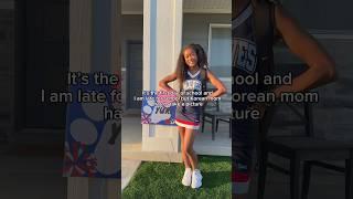 Korean mom on first day of school ‍ #firstdayofschool #juniorhighschool #cheerleader