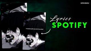 New Spotify Card lyrics Edit Tutorial Alight Motion l Instagram Trending Spotify Card Lyrics