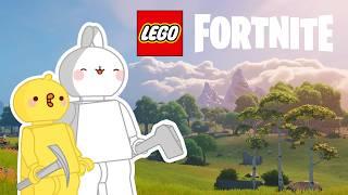 Molang and Piu Piu playing LEGO FORTNITE | Exploration, Construction and... ROCKET! 