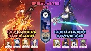 C0R1 Mavuika Hypercarry & C0R0 Clorinde Hyperbloom | Spiral Abyss 5.3 | Genshin impact