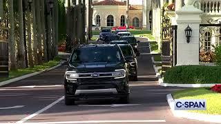 TRUMP motorcade departs Trump International Golf Club West Palm Beach  for Mar-a-Lago (12-1-2024)