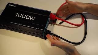 How to connect a battery to the Renogy 1000w 12v to 230v Pure Sine Wave Inverter