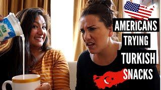 AMERICANS TRYING TURKISH SNACKS IN TURKEY | Typical Snacks in TURKEY | Istanbul, Turkey