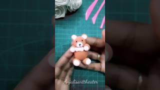 Air Dry Clay Teddy Bear Diy Craft #shortsvideo #youtubeshorts #shorts