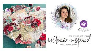 Victorian Christmas Inspired Mixed Media Tutorial | Prima Marketing From the North Pole Collection