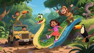 Jungle Safari  Rhymes for Kids | Animal Songs & Fun Adventure Music