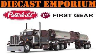 1:64 Scale DCP by First Gear Peterbilt 359 w/63” Flat Top Sleeper & Brenner Tank Trailer - Bryce