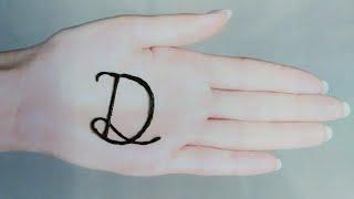 "D" Letter Mehndi Design | Alphabet Mehndi ka Design For Hand | Latest Mehandi Tattoo | Shine Mehndi