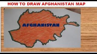 How to draw Afghanistan map - step by step## د افغانستان نقشه څنګه رسم کړو