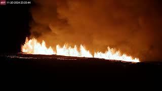 Nov 20, 2024: The moment Iceland Volcano Erupted Again