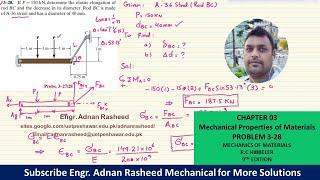 3-28| Chapter 3 | Mechanical Properties of Materials | Mechanics of Materials by R.C Hibbeler|