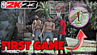 NBA2K23 MY FIRST TIME IN THE PARK!!! FIRST NBA2K23 PARK GAMEPLAY!!! BEST GUARD JUMPSHOT IN GAME!