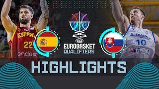 Spain  vs Slovakia  | Highlights | FIBA EuroBasket 2025 Qualifiers