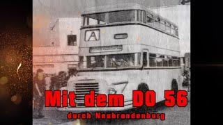 2004 - Ein Doppelstockbus vom Typ DO56 aus Werdau fährt durch die Innenstadt von Neubrandenburg