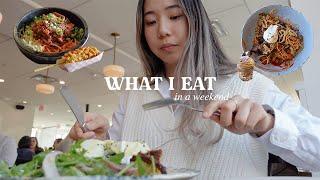 what I eat in a weekend | eating out at fun restaurants + cooking at home