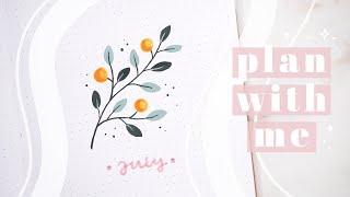 July 2024 bullet journal setup | plan with me | oranges theme 