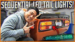 Datsun 240Z DIY Sequential LED Lights Install - JDM Devil Datsun 280z Build Series #35