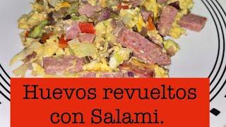 Huevos Revueltos con Salami.