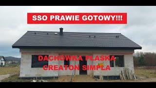 #10 Mamy to! CREATON SIMPLA ANTRACYT.Pierwsza ekipa na budowie, dom już zadaszony. SSO prawie gotowy