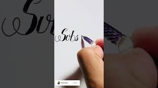"Subscribe" it please Beautiful Calligraphy #cursivewriting #handwriting #shorts #writing #lettering