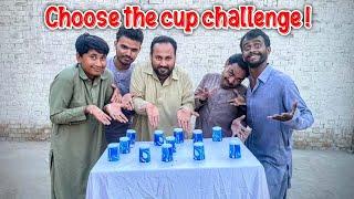 Choose the cup challenge I pick the cup and get money