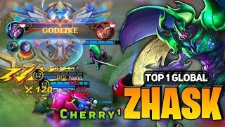 Midlane Zhask Gameplay [ Top 1 Global Zhask Best Build ] By C ʜ ᴇ ʀ ʀ ʏ ¹ - Mobile Legends