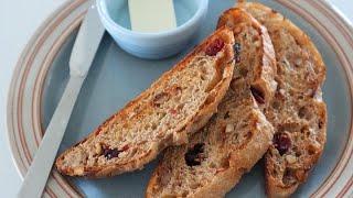 무반죽으로 고소함 가득 건강 통밀빵 만들기 :: 크렌베리 호두 통밀빵 :: No-Knead Whole Wheat Bread