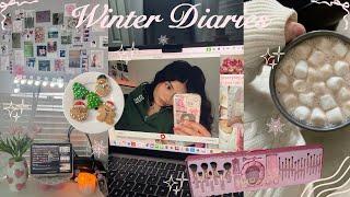 winter diaries ️ holiday parties, vanity revamp, baking & more