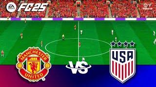 FC 25:  MANCHESTER UNITED (w) vs. USWNT | Jan 10, 2025 | Women's Friendly | PS5 Gameplay