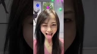 Sexy long tongue chinese woman tongue trick compilation part 1