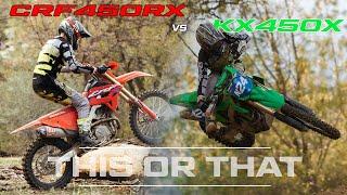 CRF450RX vs KX450X - What's The Better Woods Bike? Dirt Bike Test