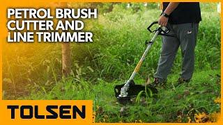 TOLSEN 32.6cc Petrol Brush Cutter and Line Trimmer