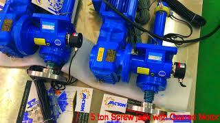 electric motor screw jack - worm gear linear actuator - dongkrak sekrup roda gigi cacing bermotor