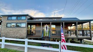 MODERN ENGLISH MANOR - Tiny Home with Veranda boasting a Stone Wood Burning Fireplace