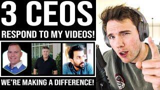 3 CEOS RESPONDED TO MY VIDEOS! - WE ARE MAKING A DIFFERENCE! #proplogix #sambaisla #johnbuie