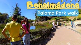 The Best Park of Benalmadena - La Paloma Park. 4K Walk tour. Costa del Sol