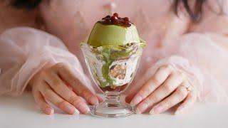 Matcha Pudding Parfait // Japanese Parfait