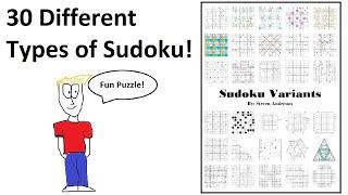 30 Sudoku Variants. 100 Puzzles. 1 Book