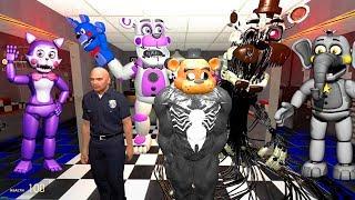 ANIMATRONICS SCARE THE SECURITY GUARD FNAF 1 COOP Garry's Mod