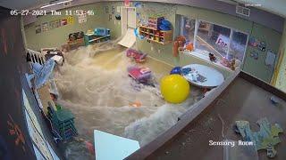 Video shows the moment a Wentzville day care flooded during storms