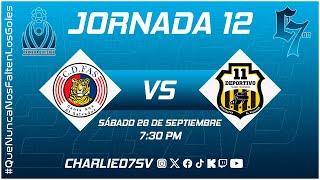 CD FAS  vs  11 DEPORTIVO !  APERTURA 2024  ! JORNADA 12  ! EL SALVADOR! EN VIVO!