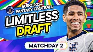 MD2 EURO FANTASY LIMITLESS DRAFT | Euro Matchday 2 | Euro 2024 Fantasy Football by FPL Harry