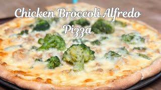 Chicken Broccoli Alfredo Pizza | Easy Chicken Breast Recipe