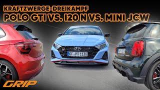 Dreikampf der Kraftzwerge: Polo GTI, Hyundai i20 N Performance und MINI John Cooper Works  | GRIP