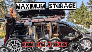 Organized Storage In Dodge Caravan