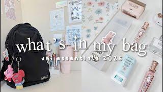 what’s in my backpack 2025: uni bag tour, muji stationary, & beauty essentials