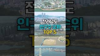 전라남도에서 인구수가 가장 많은 도시는? #전남도시순위 #인구순위 #TOP5 #통계