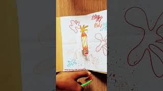 best and beautiful Holi greeting card#kavya art and craft creative ideas  DIY Holi greeting  #viral
