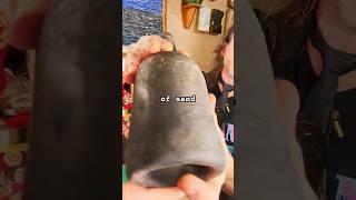 Antique Bottle found at Sea: Black Glass 1800s #antiquebottles #seaglass #bottle #antique #glass