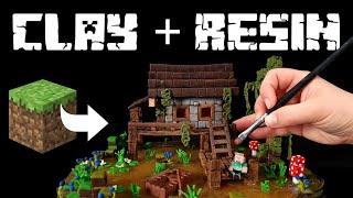 Sculpting Realistic MINECRAFT Diorama ｜Air Dry Clay